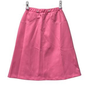 Vintage 70s Bubble Gum Pink A-Line Skirt